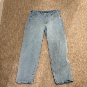 Old Navy High Rise Light Blue Sparkly Jeans